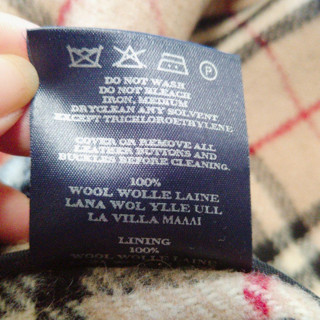 定番人気　BURBERRY　ダッフルコート　ウール　黒　ブラック　大きいサイズ