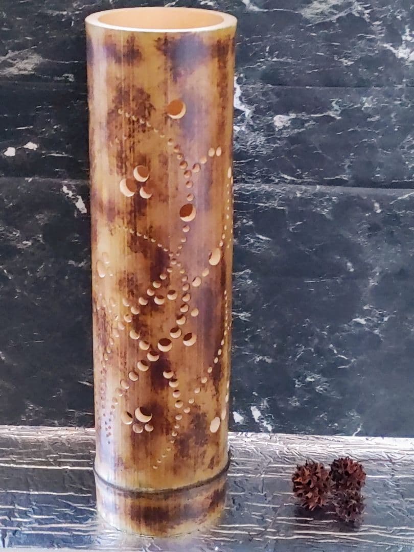 No.004t 竹灯り 和の心 ハンドメイド インテリア 竹灯籠