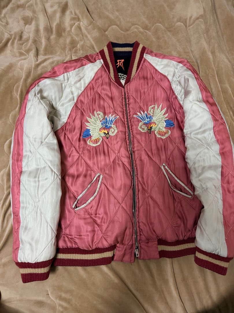 日本製 港商 テーラー東洋 ２面用 別珍 ブッダ 限定スカジャン vintage