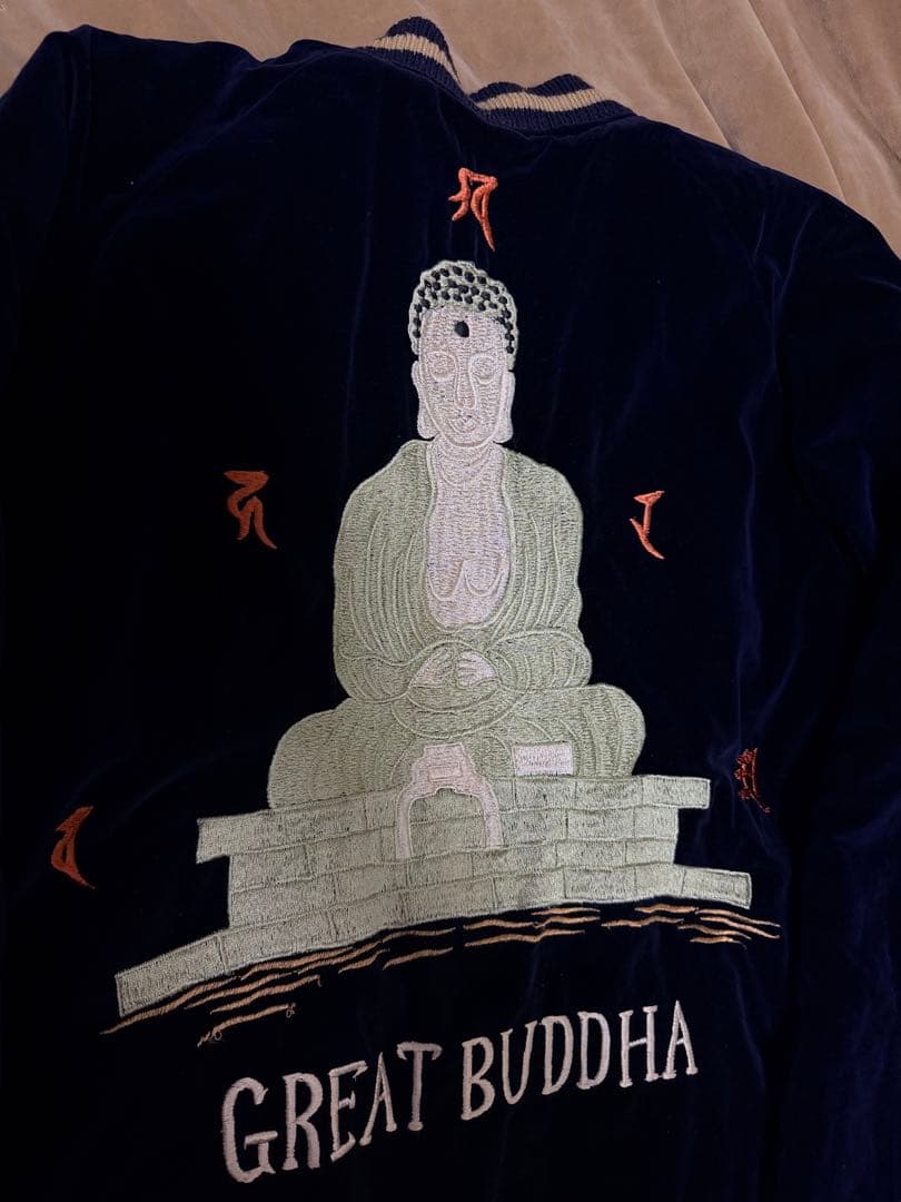 日本製 港商 テーラー東洋 ２面用 別珍 ブッダ 限定スカジャン vintage