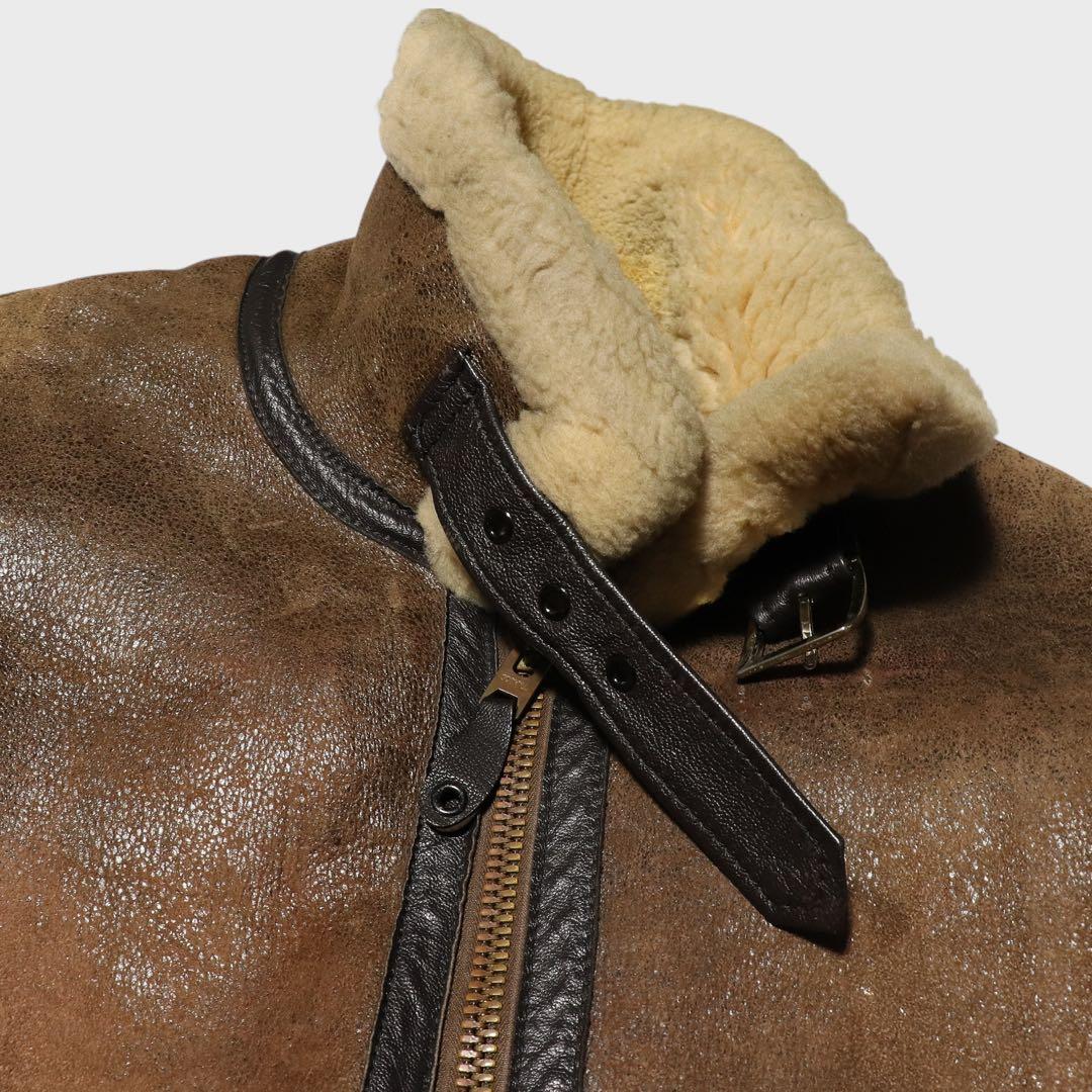 XL★80s★USA製★ゴールデンベア★B9 フライトジャケット★ムートン★40