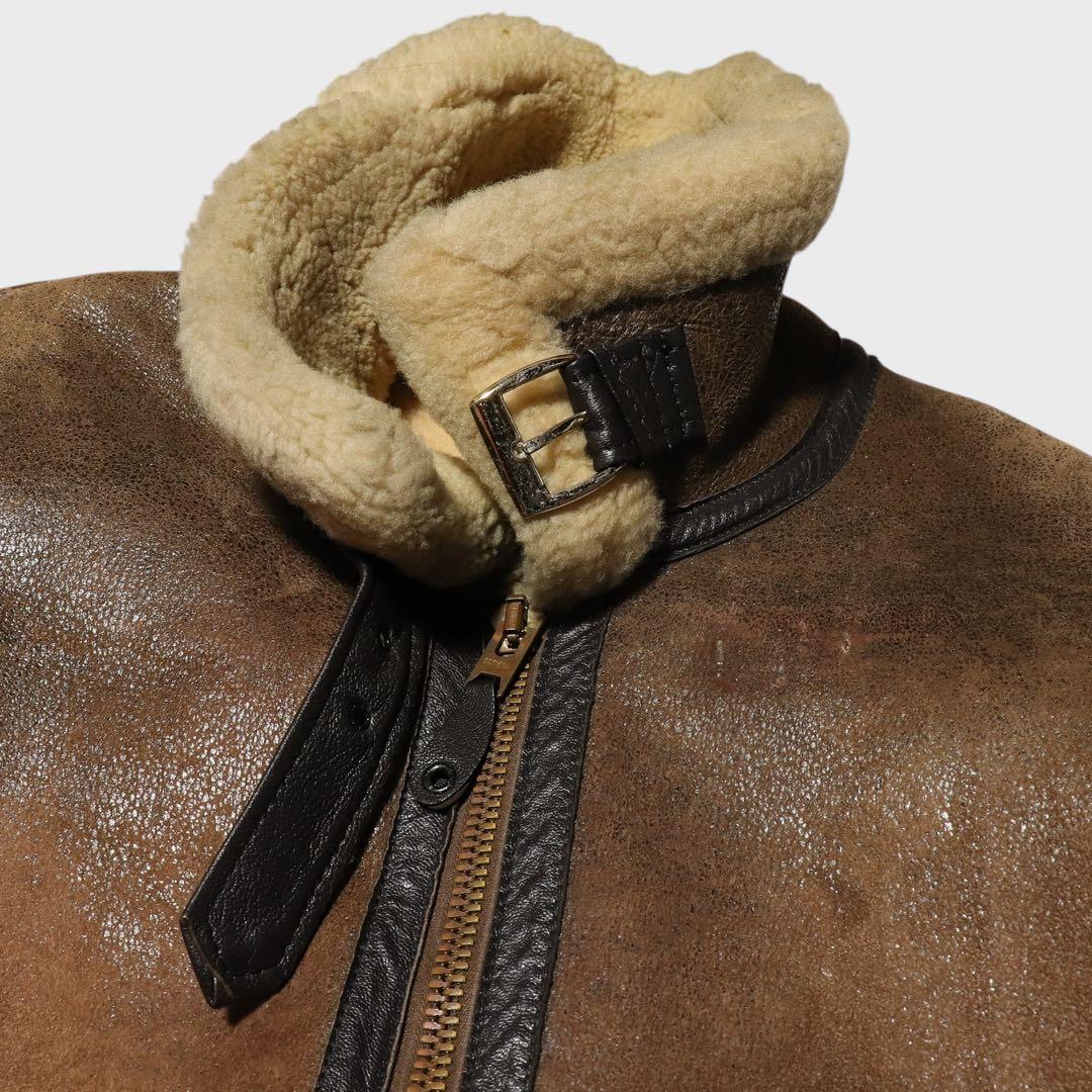 XL★80s★USA製★ゴールデンベア★B9 フライトジャケット★ムートン★40