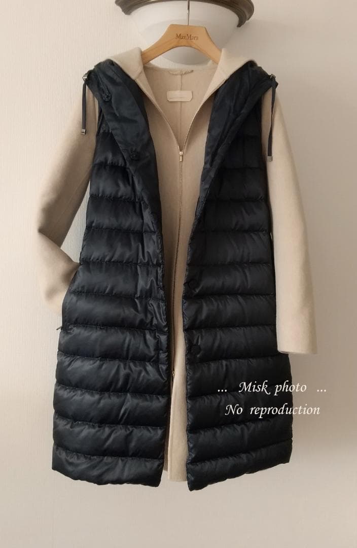 'S Max Mara スタイリッシュダブルフェイスフーディコート JI40