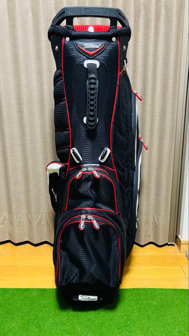 Titleist　タイトリスト　キャディバッグ 黒/赤