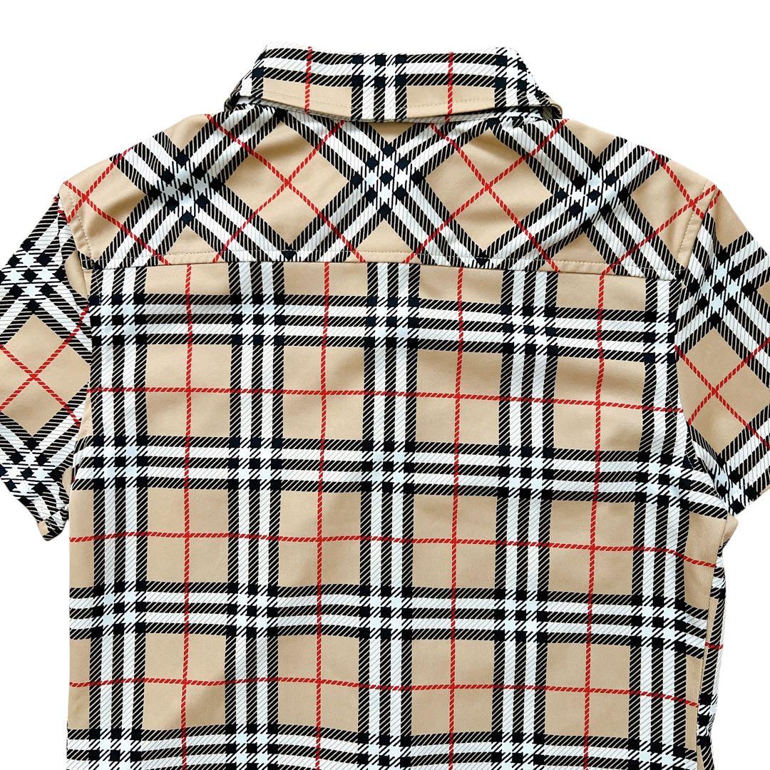 バーバリー ブルーレーベル　ノバチェック　ストレッチシャツ　ポリシャツ　38