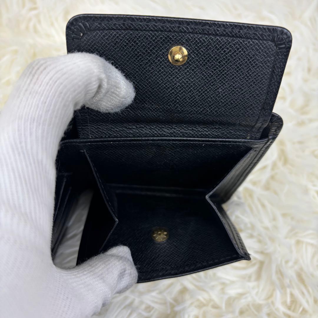 ルイヴィトン エピ ポルトモネ カルトクレディ 折り財布 黒 M63542