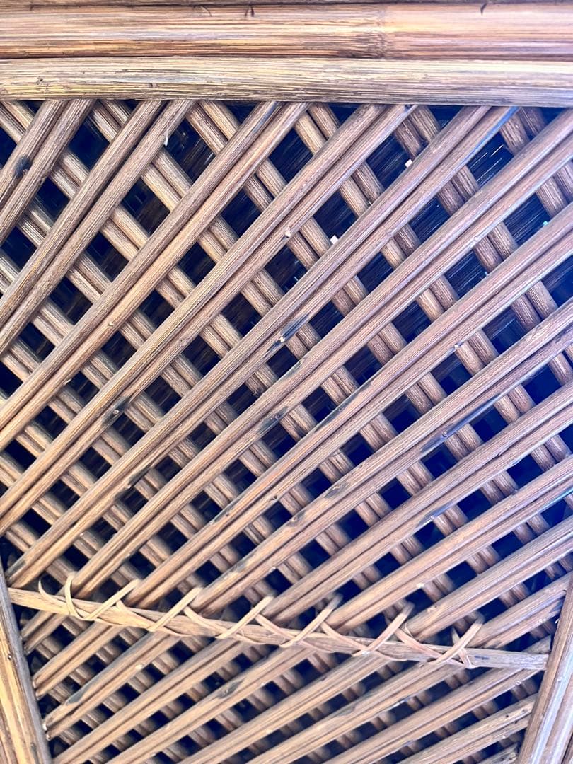 パーテーション ラタン パーティション 籐 衝立 おしゃれ 間仕切り 4連 和風