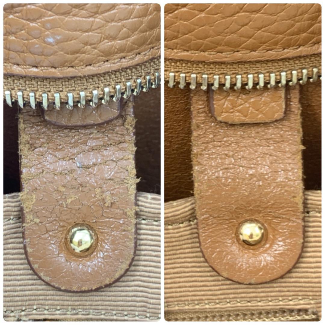 サルヴァトーレフェラガモ ダブルガンチーニ トートバッグ シボレザー ブラウン