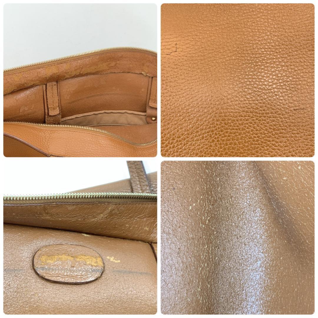 サルヴァトーレフェラガモ ダブルガンチーニ トートバッグ シボレザー ブラウン