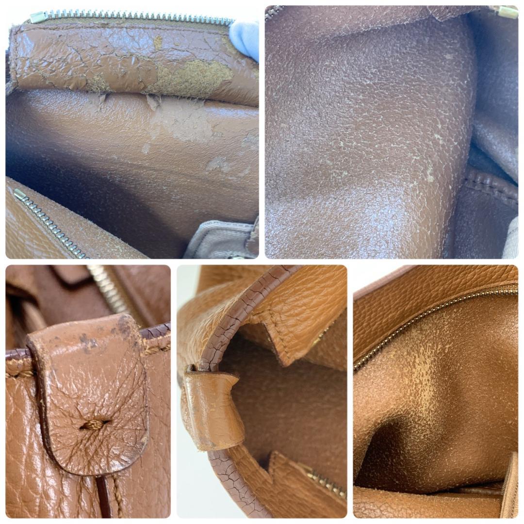 サルヴァトーレフェラガモ ダブルガンチーニ トートバッグ シボレザー ブラウン