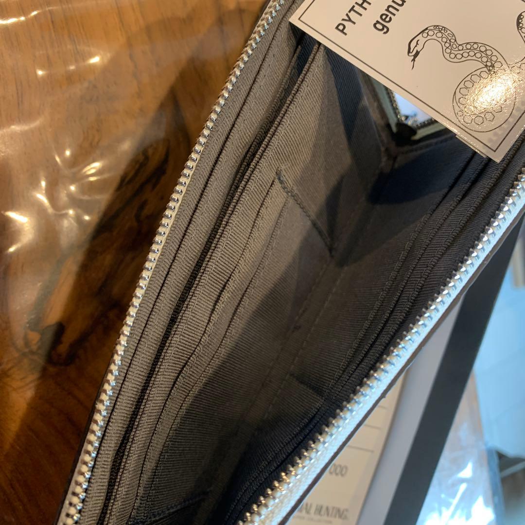 田川英樹 さん専用新品　一枚革　蛇革パイソン　Ｌ型 ミックスカラー長財布