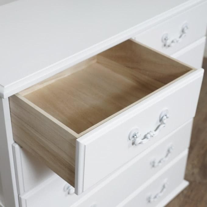 わすれなぐさ　白家具　ヨーロピアン調　チェスト　5段7杯　幅80ｃｍ