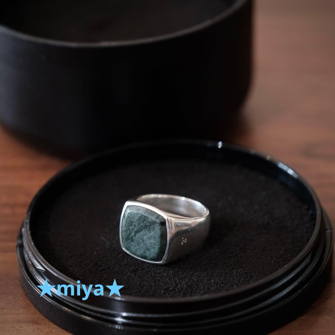 アクセサリー TOMWOOD / Cushion Green Marble Ring / 50