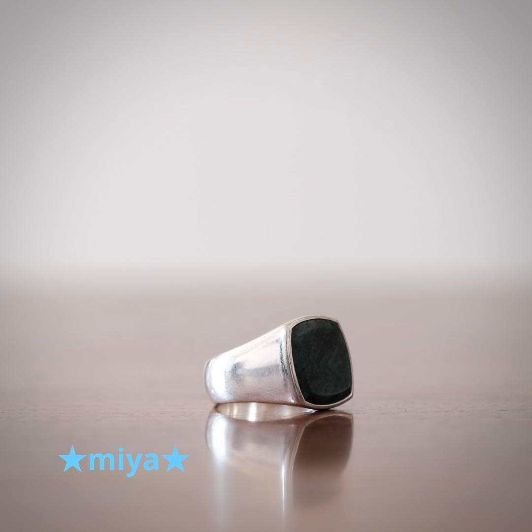 アクセサリー TOMWOOD / Cushion Green Marble Ring / 50