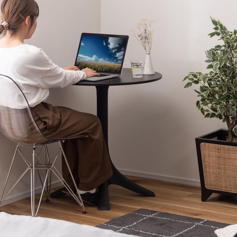 東谷 カフェテーブル CL-490BK 481