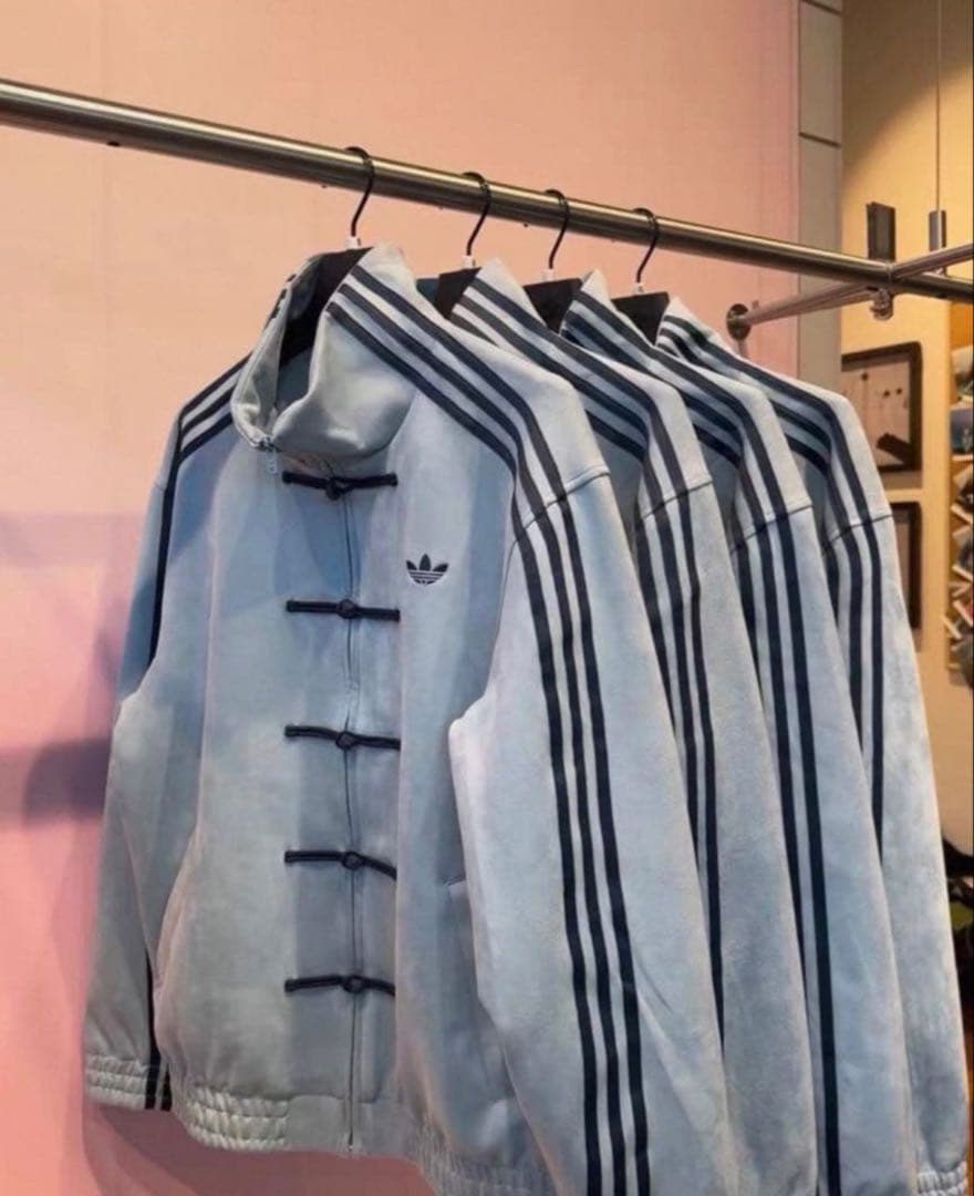 海外限定S Adidas CTT ジャケット ライトブルー KT3846