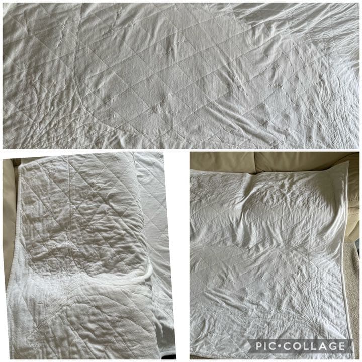 さえら ヒスクローネ　綿毛布　タオルケット　ベッドカバーにも　USED