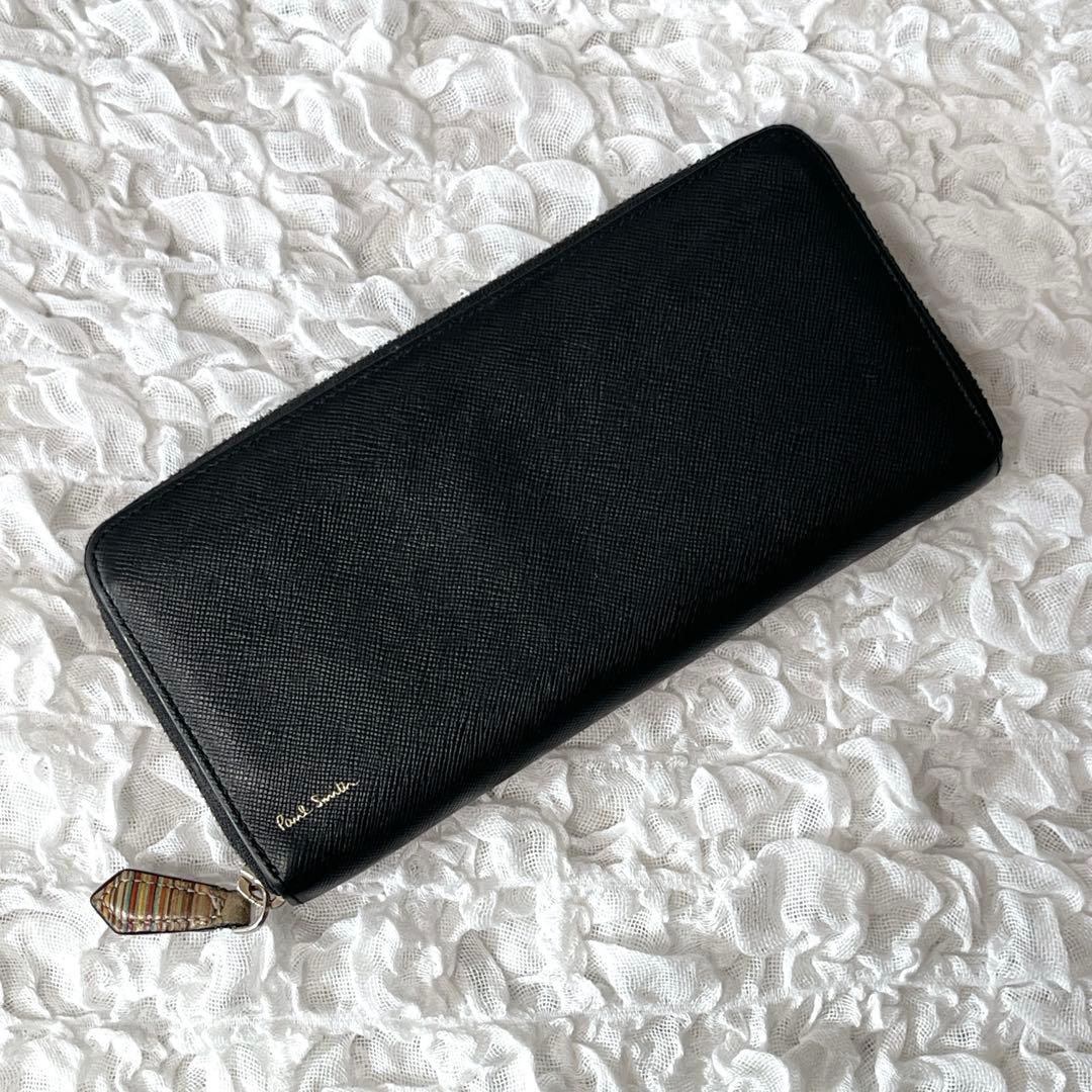 極美品✨Paul Smith ラウンドファスナー 長財布 マルチストライプ