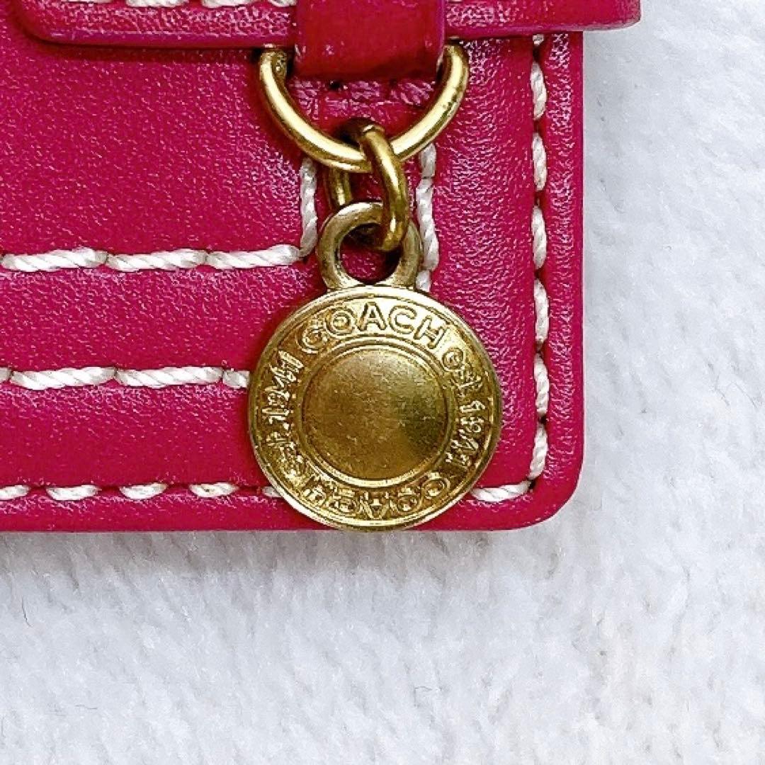 小物 Coach Signature Picture Frame Charm Pink