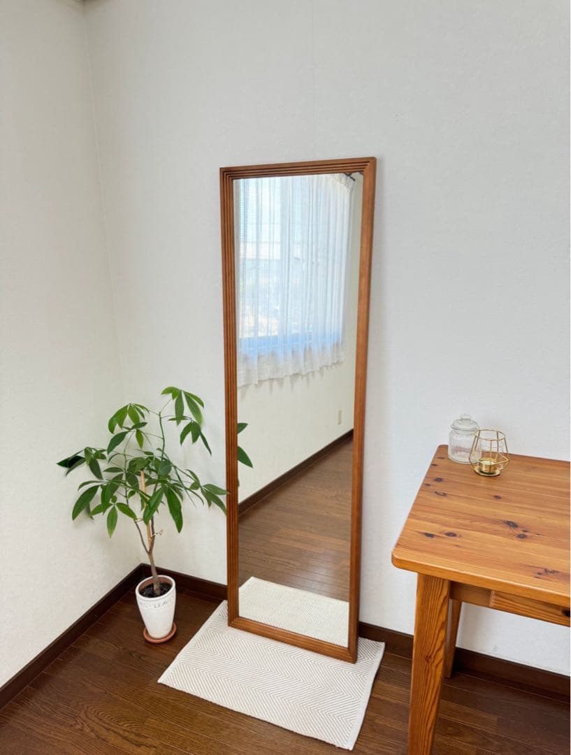 【日本製】カットデザイン　ジャンボミラー　全身鏡