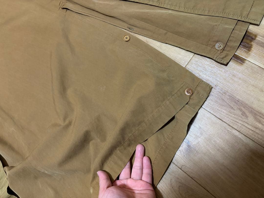 unknown ブラウン ステンカラーコート ヴィンテージ 一枚袖同様　コットン