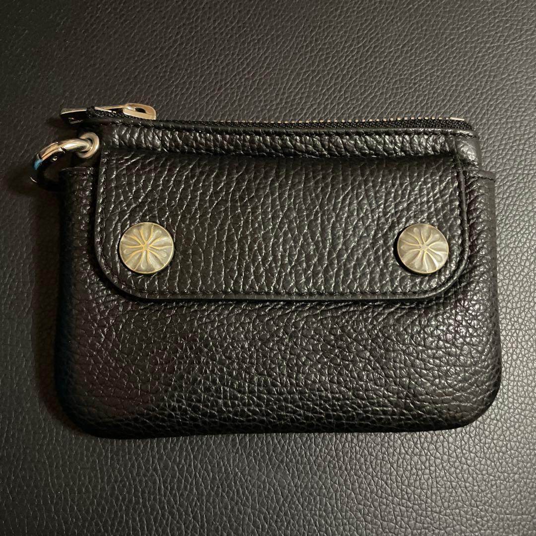 小物 LOMEI Zipper Compact Wallet BLACK