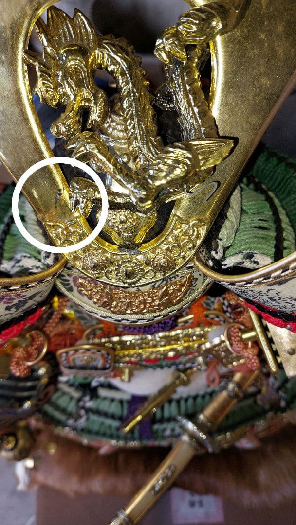 秀月　五月人形 武士の鎧姿 約60cm