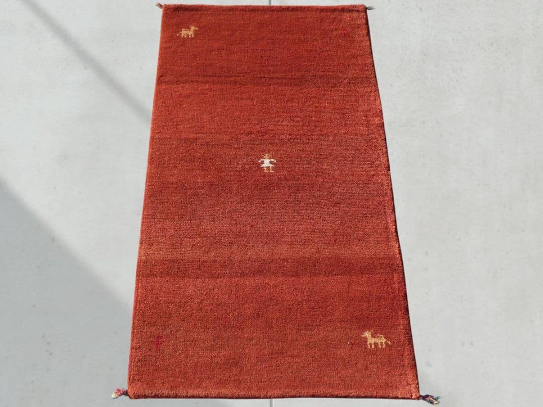 162×91cm　ギャッベ　手織り　民族ギャッベ　アクセントラグ　ペルシャ絨毯