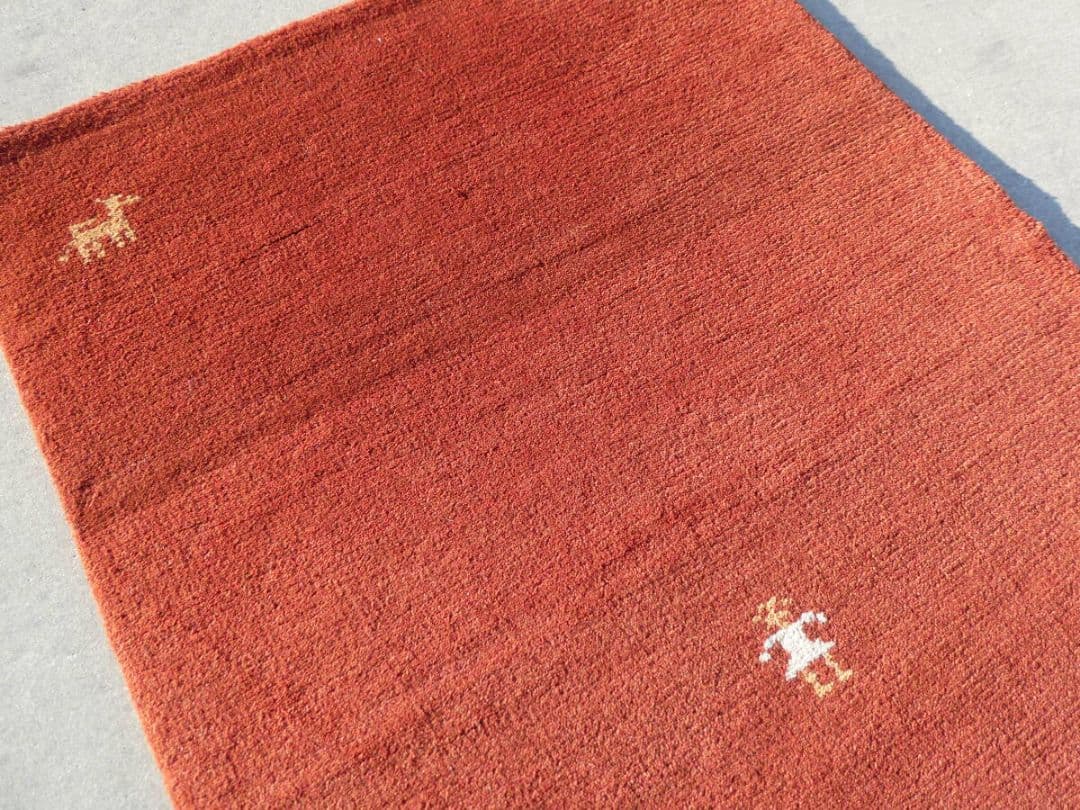 162×91cm　ギャッベ　手織り　民族ギャッベ　アクセントラグ　ペルシャ絨毯