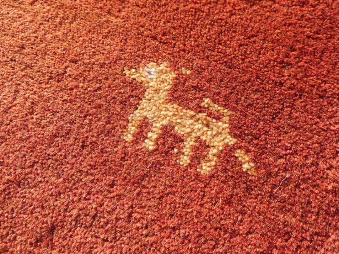 162×91cm　ギャッベ　手織り　民族ギャッベ　アクセントラグ　ペルシャ絨毯