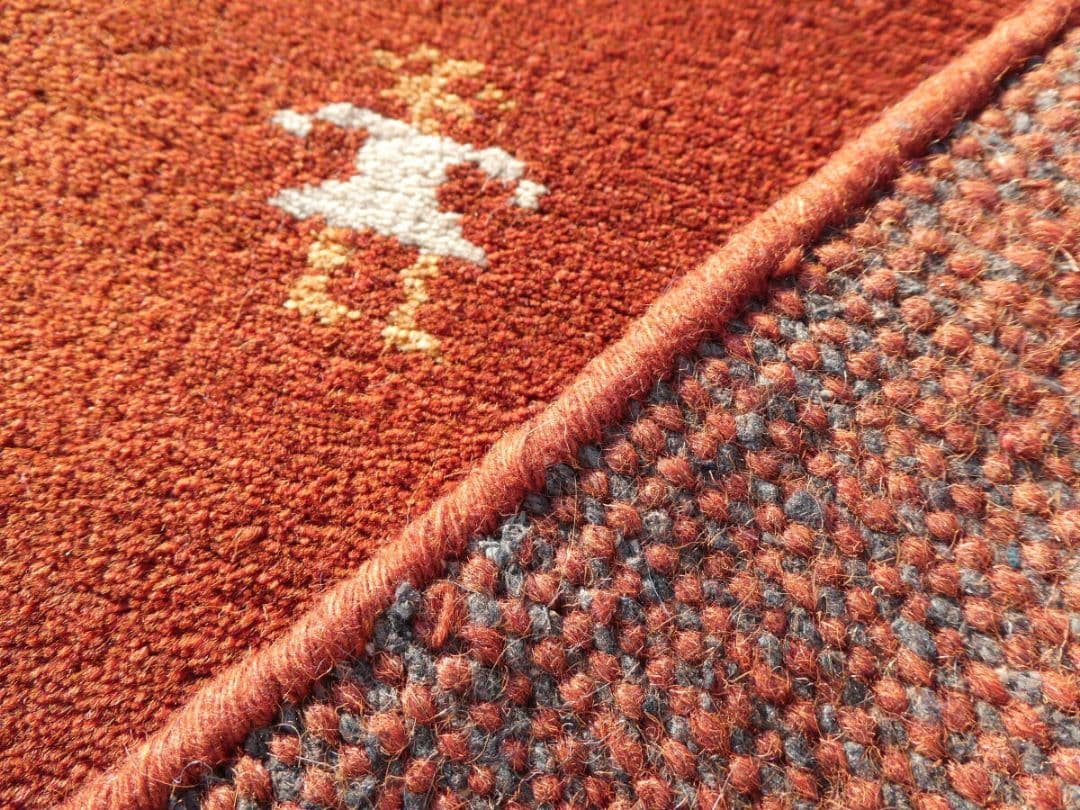 162×91cm　ギャッベ　手織り　民族ギャッベ　アクセントラグ　ペルシャ絨毯