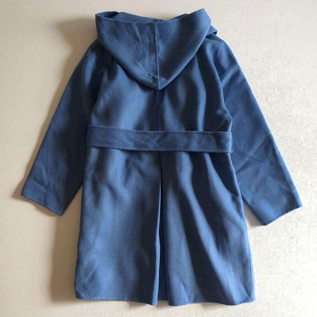 アルアバイル リバーコート ショールカラー フード ダブルフェイス カシミヤ混