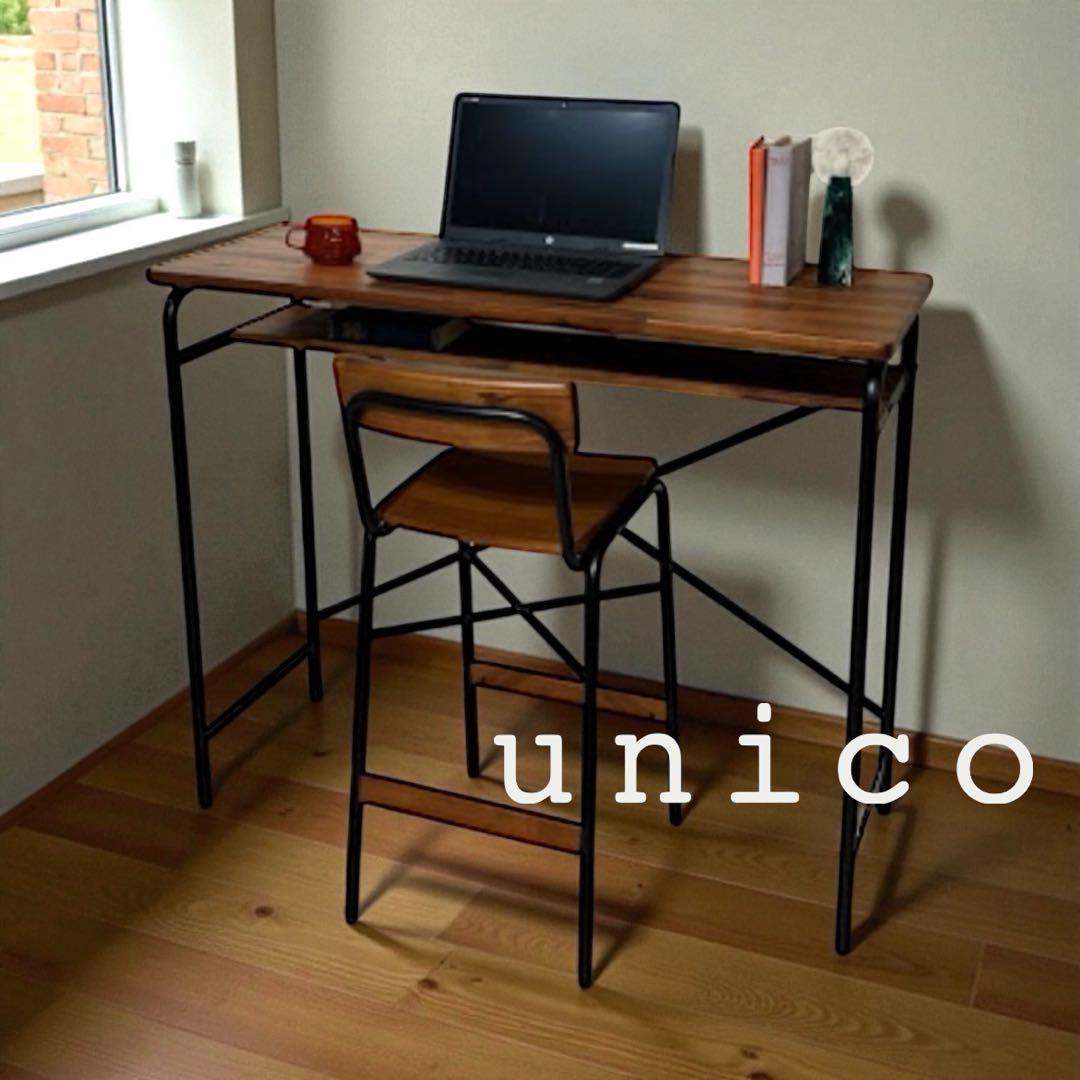 【廃盤】ウニコ　SWELLA カウンターテーブル　アカシア材 アイアン　W110