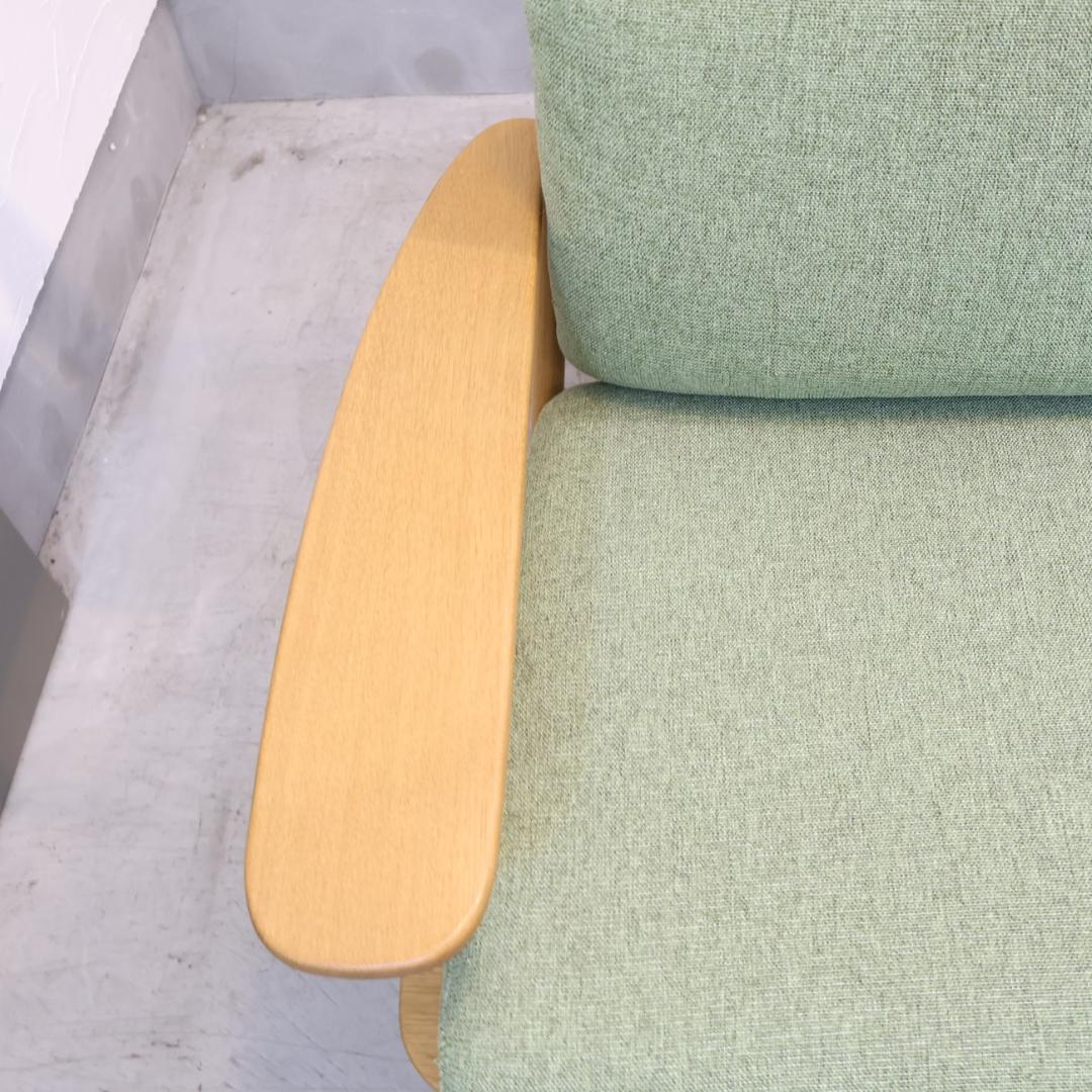 HIDA 飛騨産業 つぐみ 3人掛けソファ キツツキ ホワイトオーク 飛騨家具