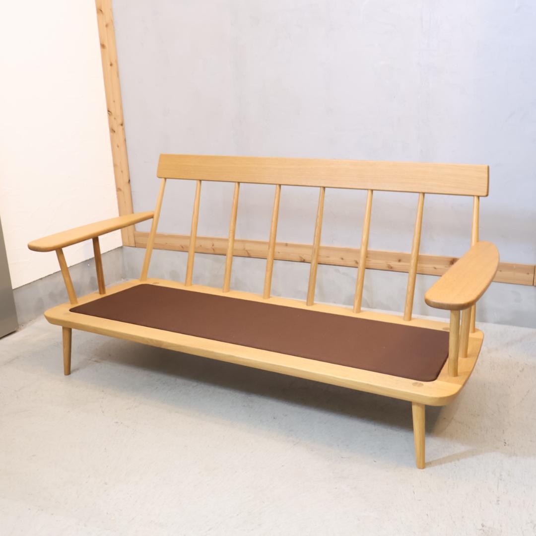 HIDA 飛騨産業 つぐみ 3人掛けソファ キツツキ ホワイトオーク 飛騨家具