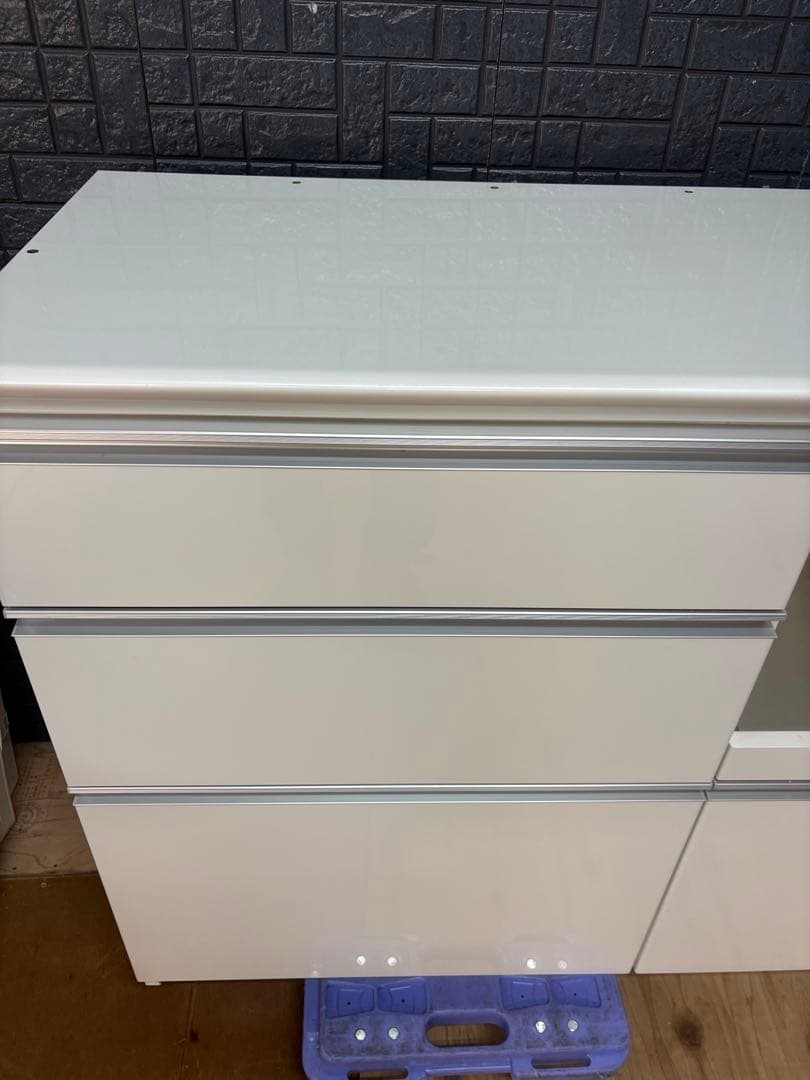 キッチンカウンター 100cm 引き出し 食器棚 ロータイプ 収納