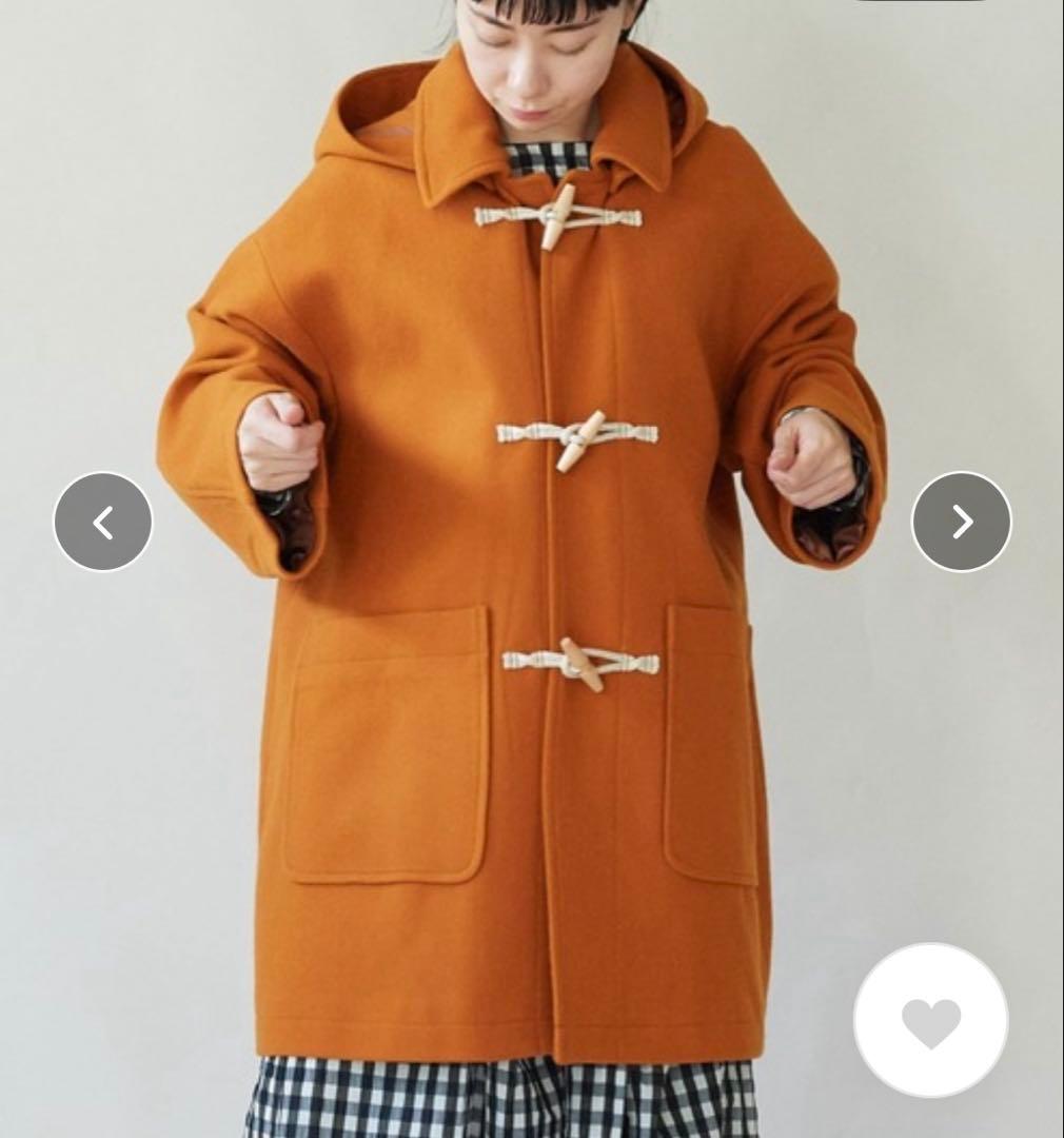 yuni ミドルレングスダッフルコート オレンジ