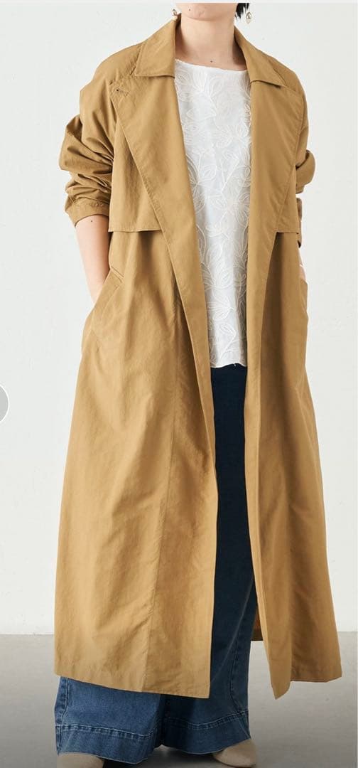 新品タグ付き　beardsley ラフトレンチコート　ナイロン