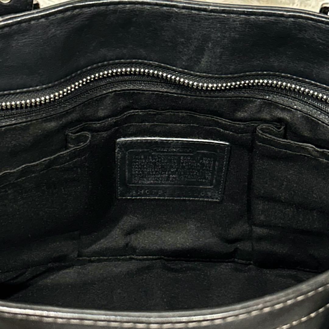 美品✨COACH コーチ メンズ ビジネス トートバッグ ブラック レザー
