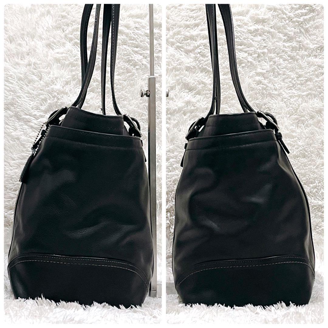 美品✨COACH コーチ メンズ ビジネス トートバッグ ブラック レザー