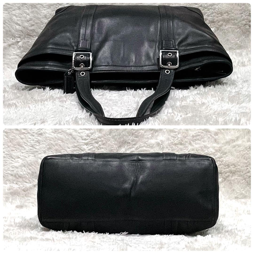 美品✨COACH コーチ メンズ ビジネス トートバッグ ブラック レザー