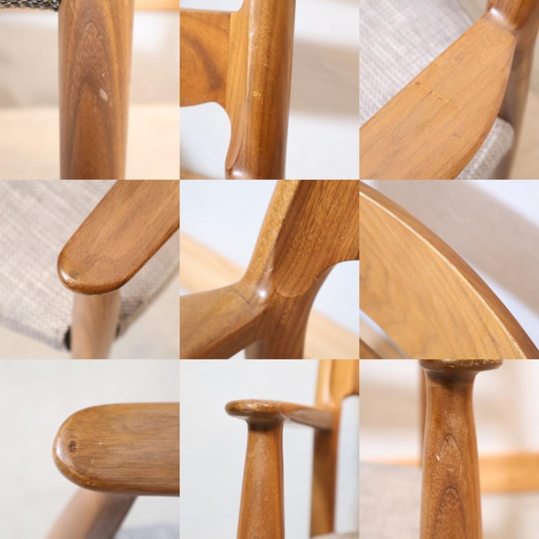 Karimoku CU71 ウォールナット材 ダイニングチェア アームチェア