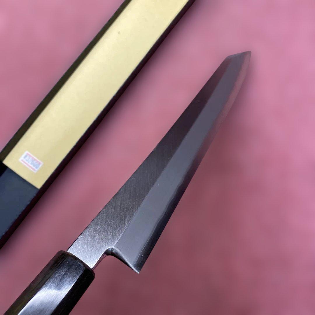 銀三　勘所切付柳刃包丁　240㎜ 8寸