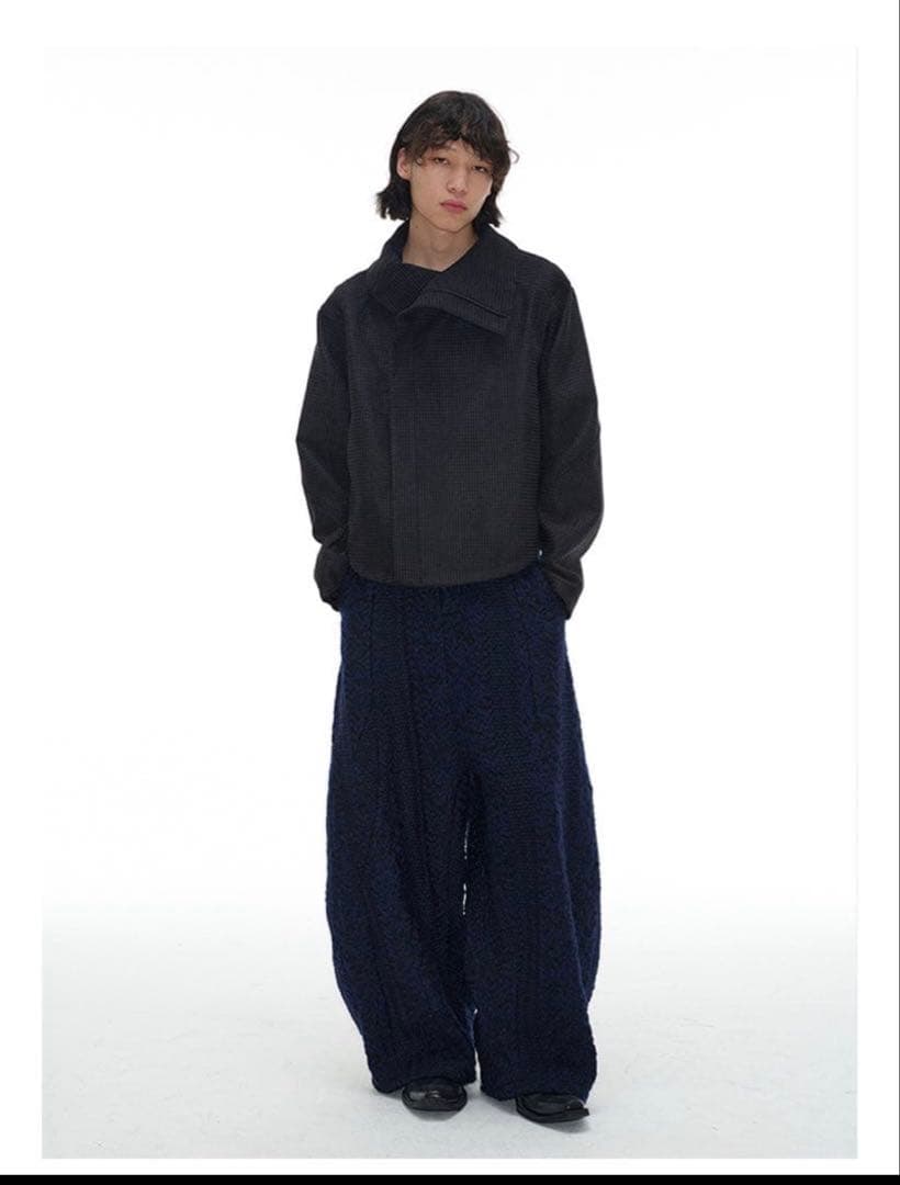 JCAESAR ZIPPER-JACKET WITH H 斜めジップジャケット