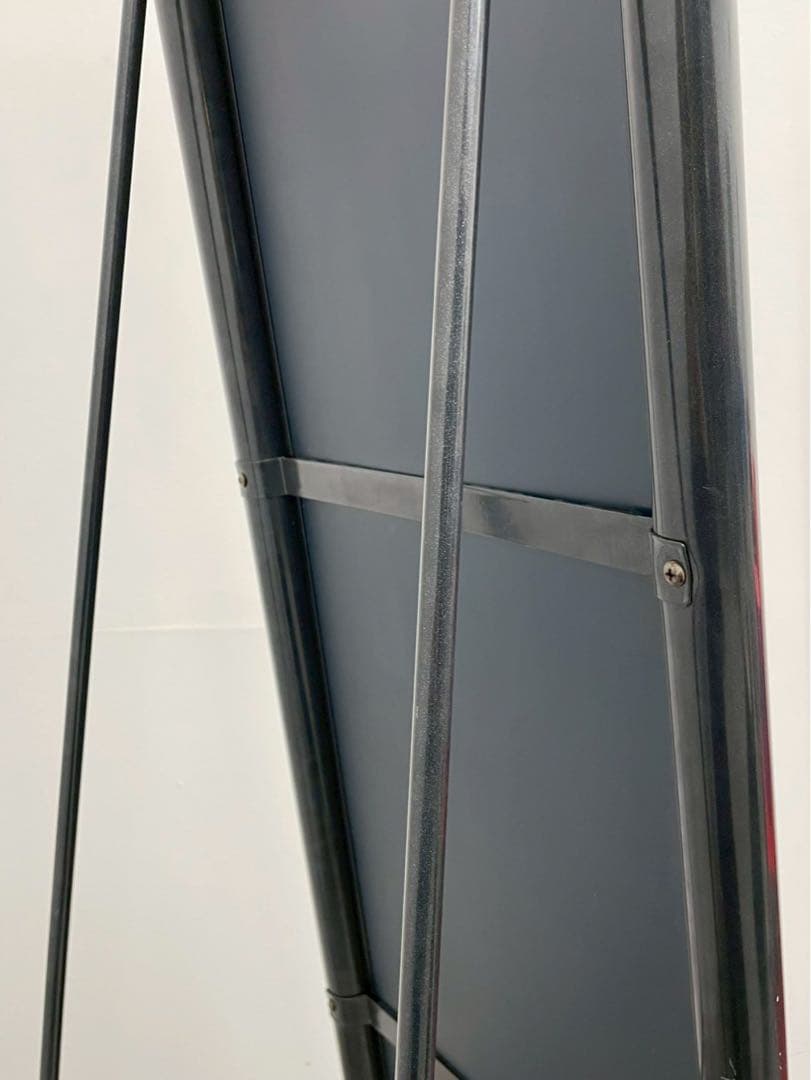 姿見 全身鏡 スタンドミラー アーチ型 ブラック モダン スタイリッシュ 什器