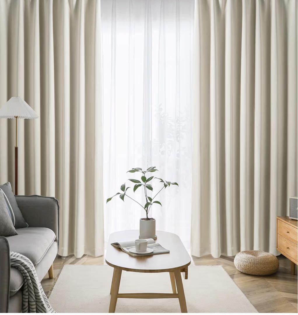 AIFY ベージュ ドレープカーテン 個数✖︎2個