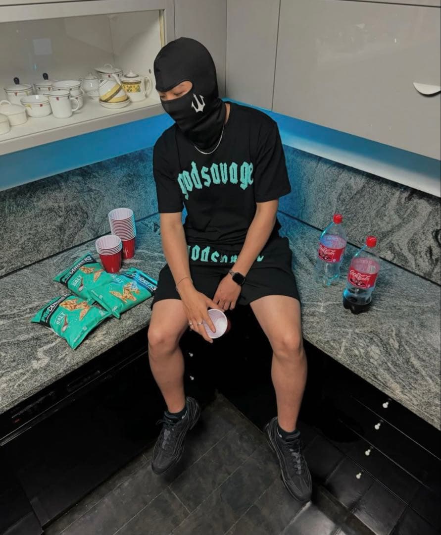 godsavage 半袖 半ズボン ハーフパンツ tシャツ セットアップ S