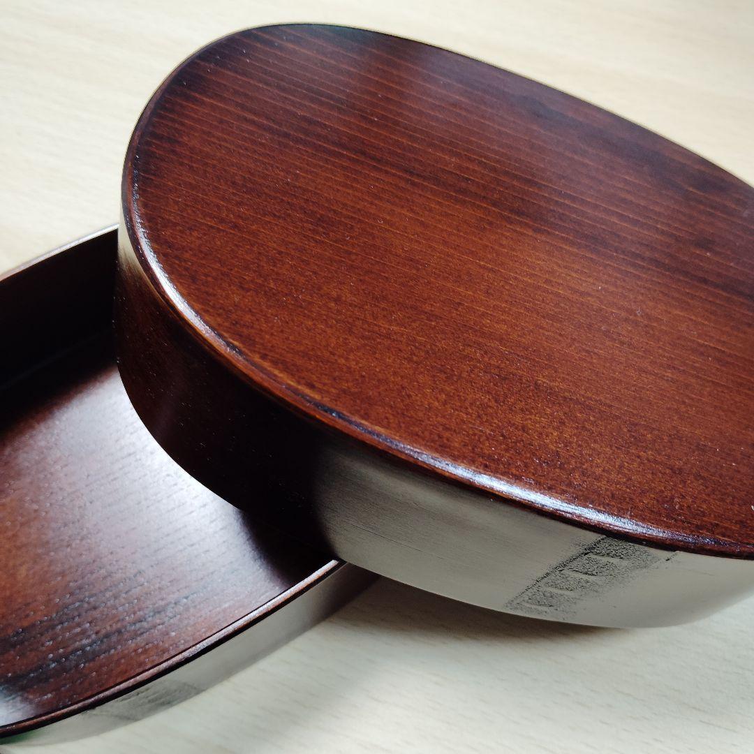 木曽桧曲げわっぱ弁当箱 合わせメンパ 木製漆塗り 国産木曽ひのき 新品未使用