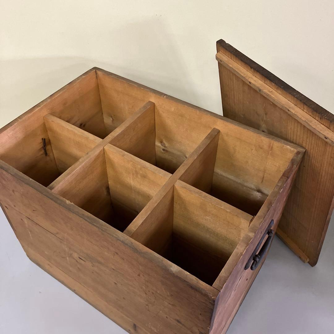 B-4 昭和レトロ 古道具 木製 木箱 ボックス ケース ウッドボックス 収納