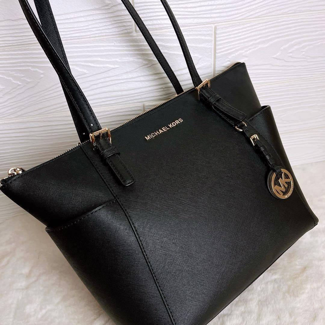 極美品☆MICHAEL KORSマイケルコース トートバッグ ブラック大容量